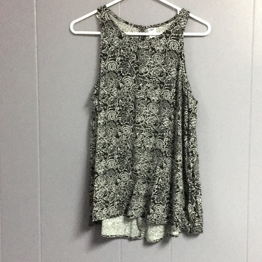 3/$25 L Old Navy Black/White Sleeveless Women’s